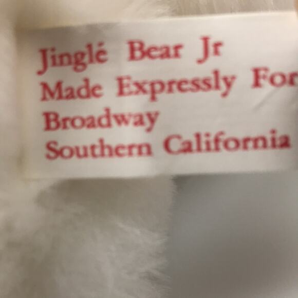 Vintage Jingle Bell Jr Hand Puppet Plush 12'' Christmas White Cap Vest Broadway - Picture 11 of 11